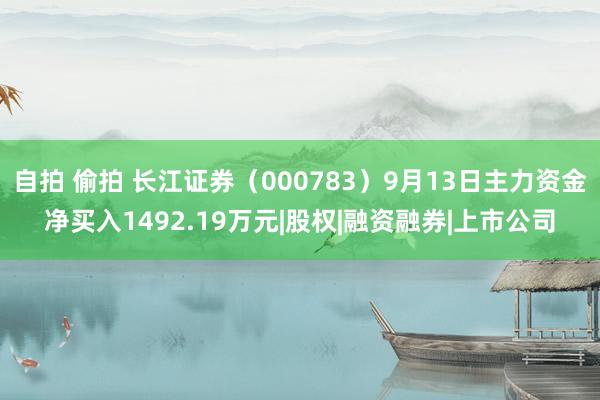 自拍 偷拍 长江证券（000783）9月13日主力资金净买入1492.19万元|股权|融资融券|上市公司